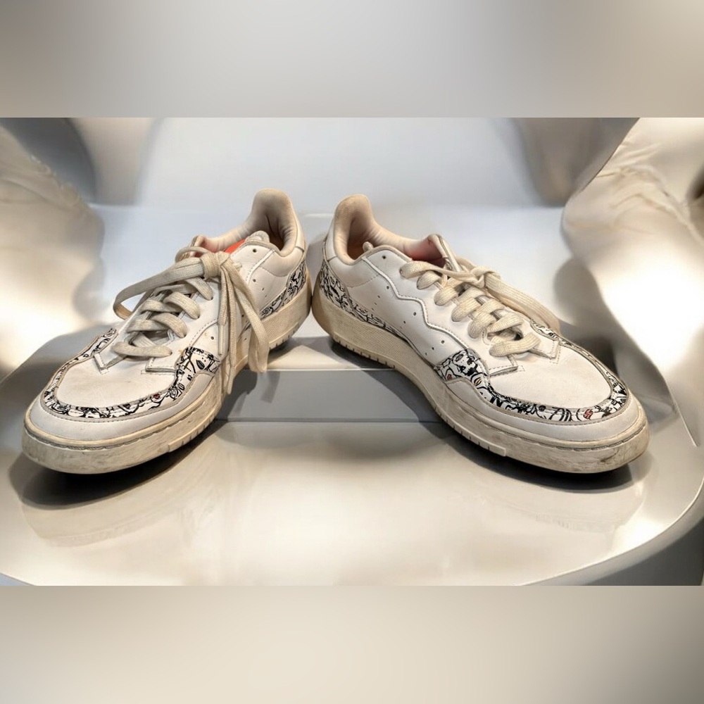 adidas Cream and Black Women's Sneakers